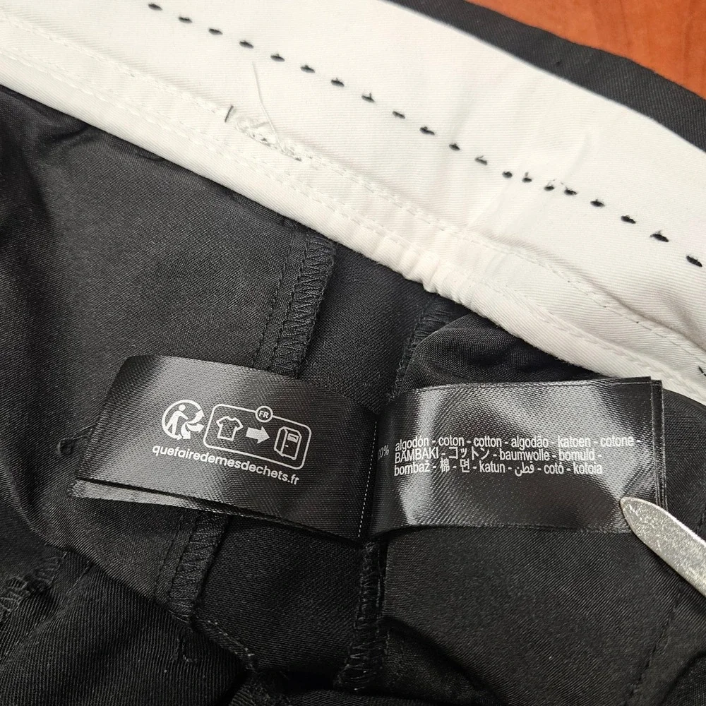 Zara Black Wide Straight Leg Trousers Dress Pants 28/31 Size Medium - Picture 8 of 14